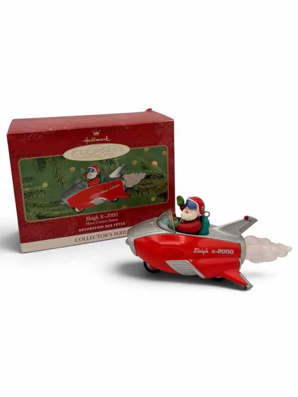Hallmark Keepsake Ornament Sleigh 2000 Here Comes Santa 2000 Collector's Series
